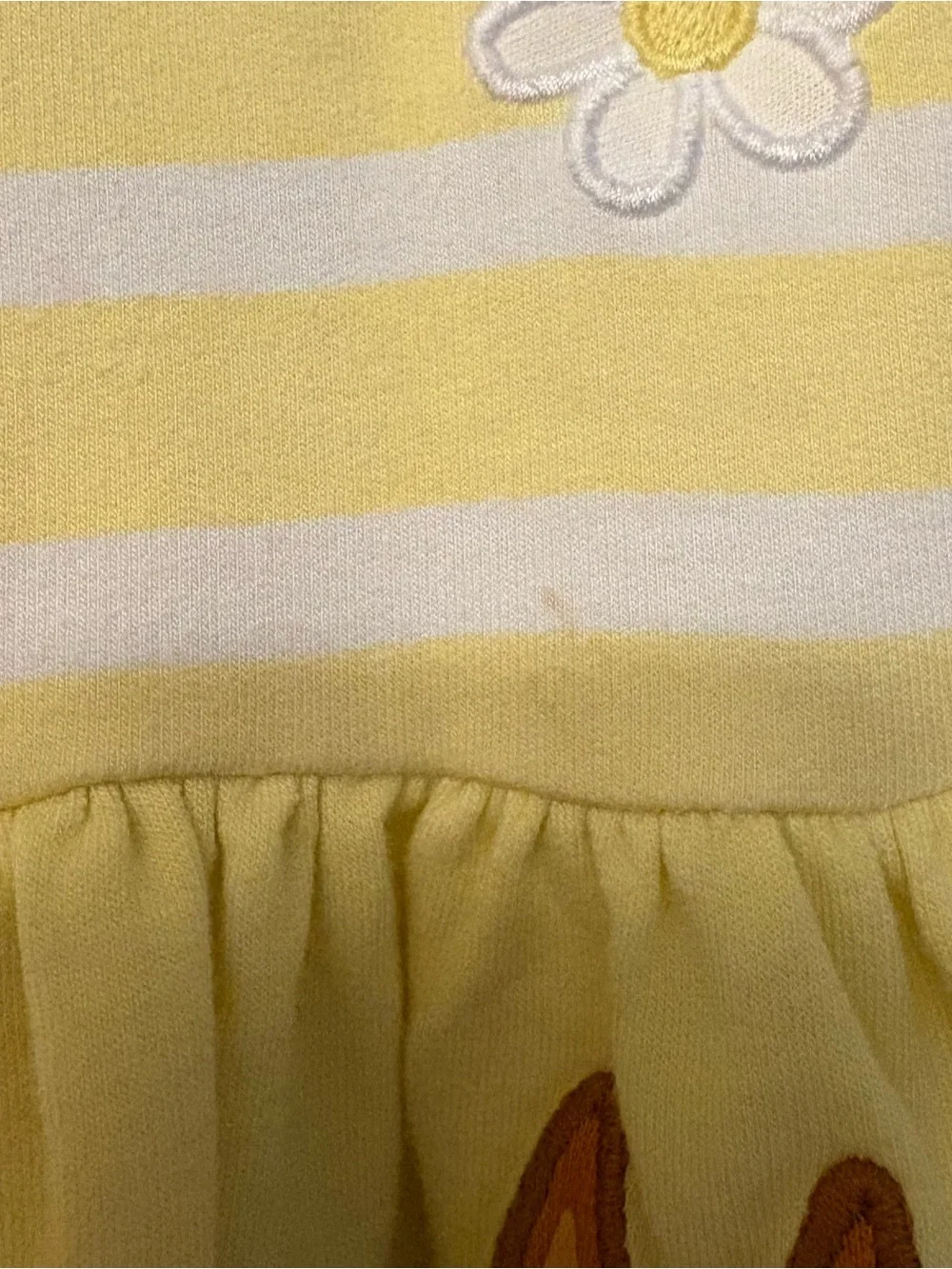 Little sleepies bluey garden games yellow flower patch pocket dress 6-12 months